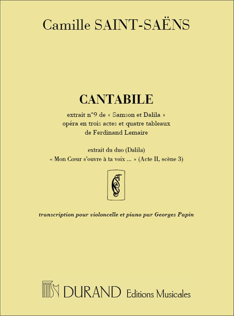 Samson Et Dalila N 9 Cantabile Extrait Du Duo Mon